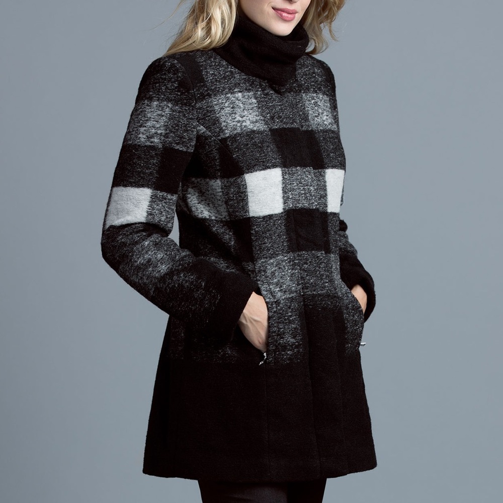 ❄️ Ombré plaid coat
